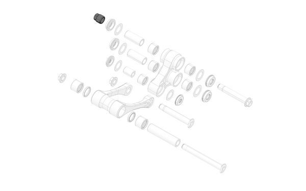 Umlenkhebel-/Schwingwellenmutter
